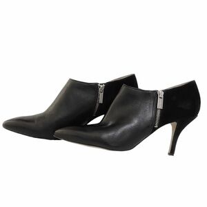 Michael MICHAEL KORS BLACK LEATHER POINTED TOE STILETTO HEELED ANKLE BOOTIES